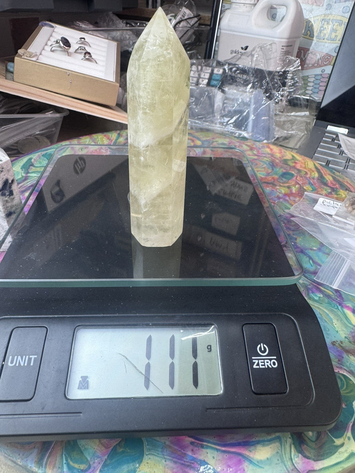Natural Citrine Crystal Tower – 111g  –  Polished Stone reiki meditation