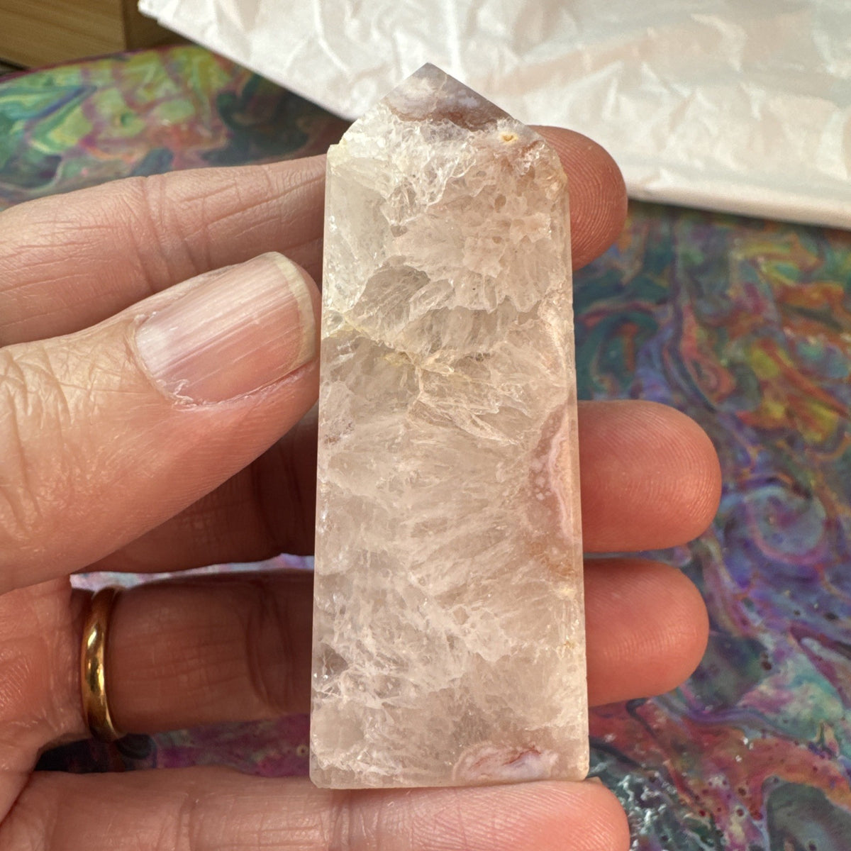 57 gram Flower Agate Crystal Tower
