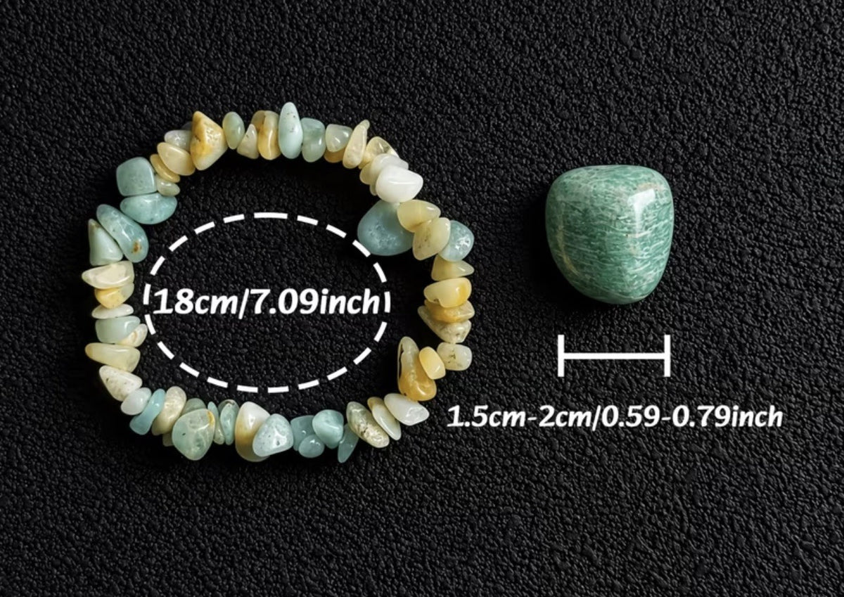 Amazonite Strech Crystal Bracelet