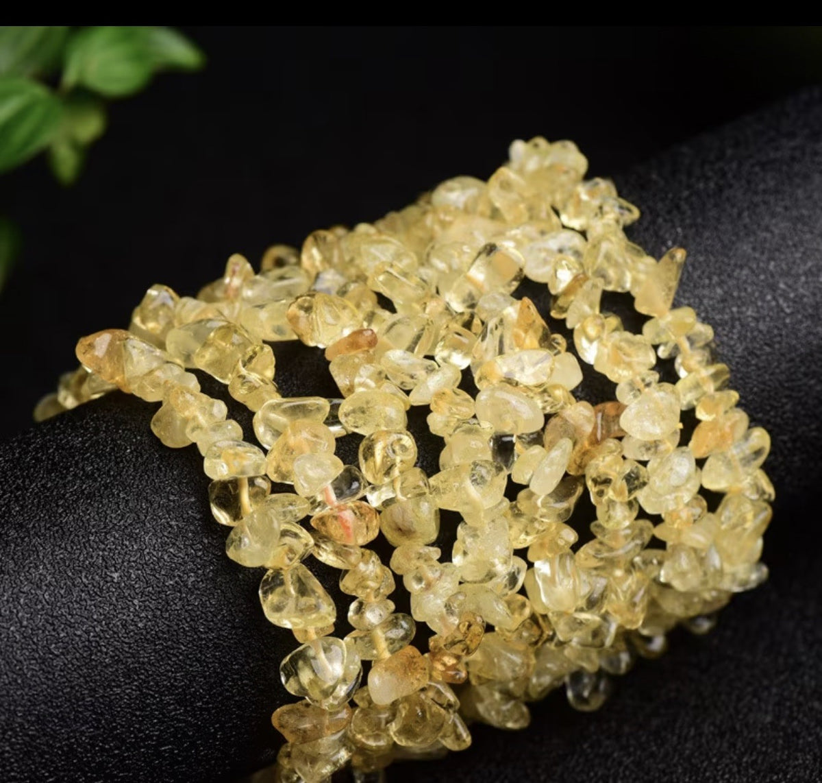 Natural Citrine Chip Bracelet – Stretch Crystal Bracelet 18cm