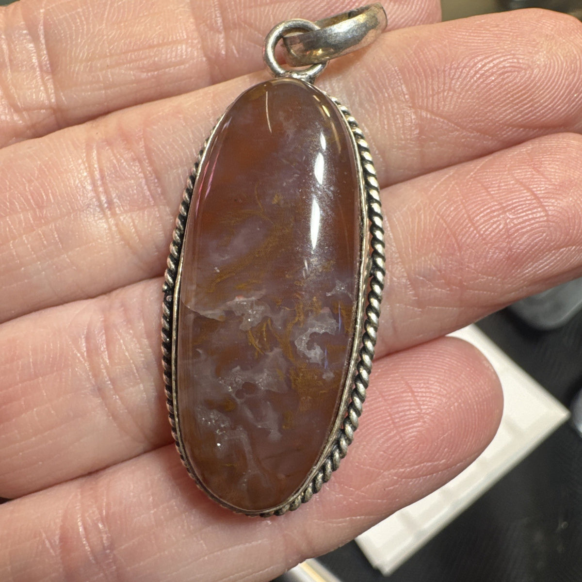 Gemstone Pendant Lot 103 Grams 925 Silver Plated stamped