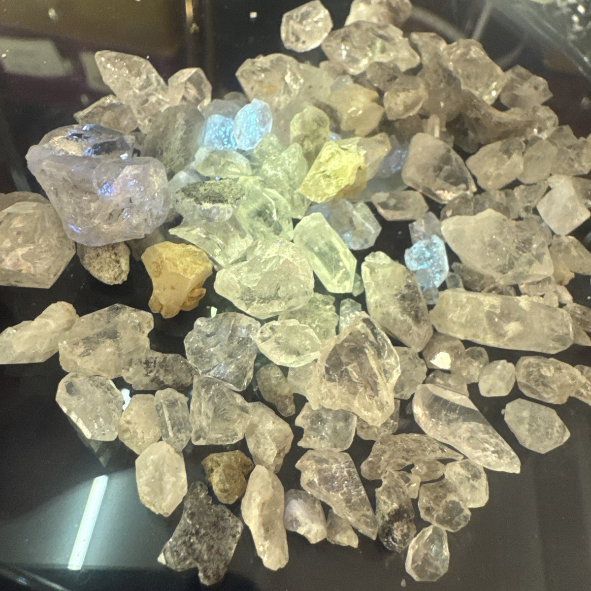 Crystal Mixed Bag wholesale resell lot  natural Himalayan diamond quartz 46 gms