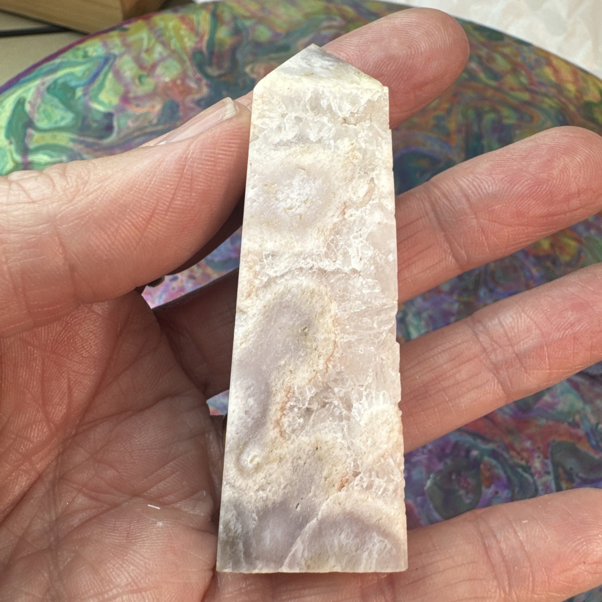 75 Gram  Flower Agate Crystal Tower