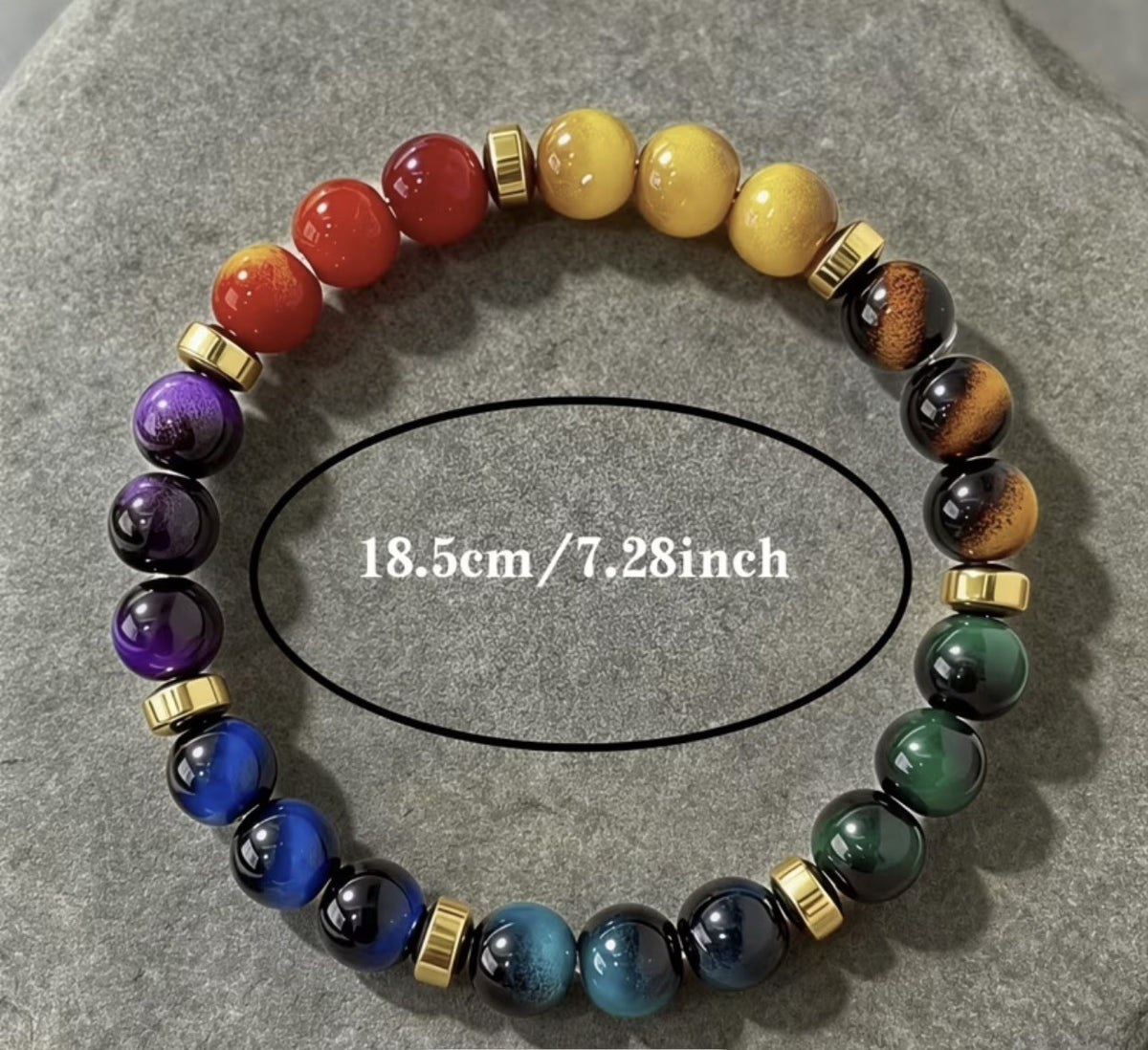 Chakra Bracelet cats eye 8mm