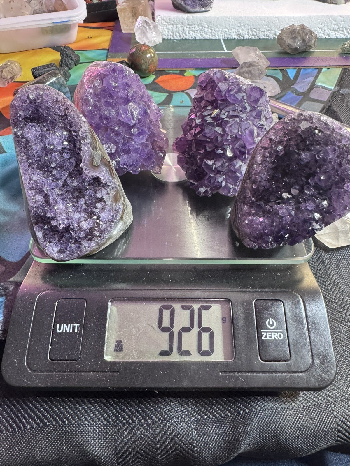 Amethyst Cave Lot 926 Grams 4 Peices