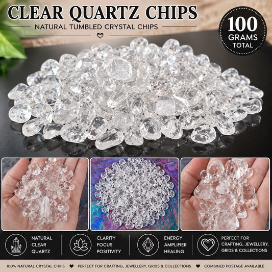 Clear Quartz  Chips 100grams