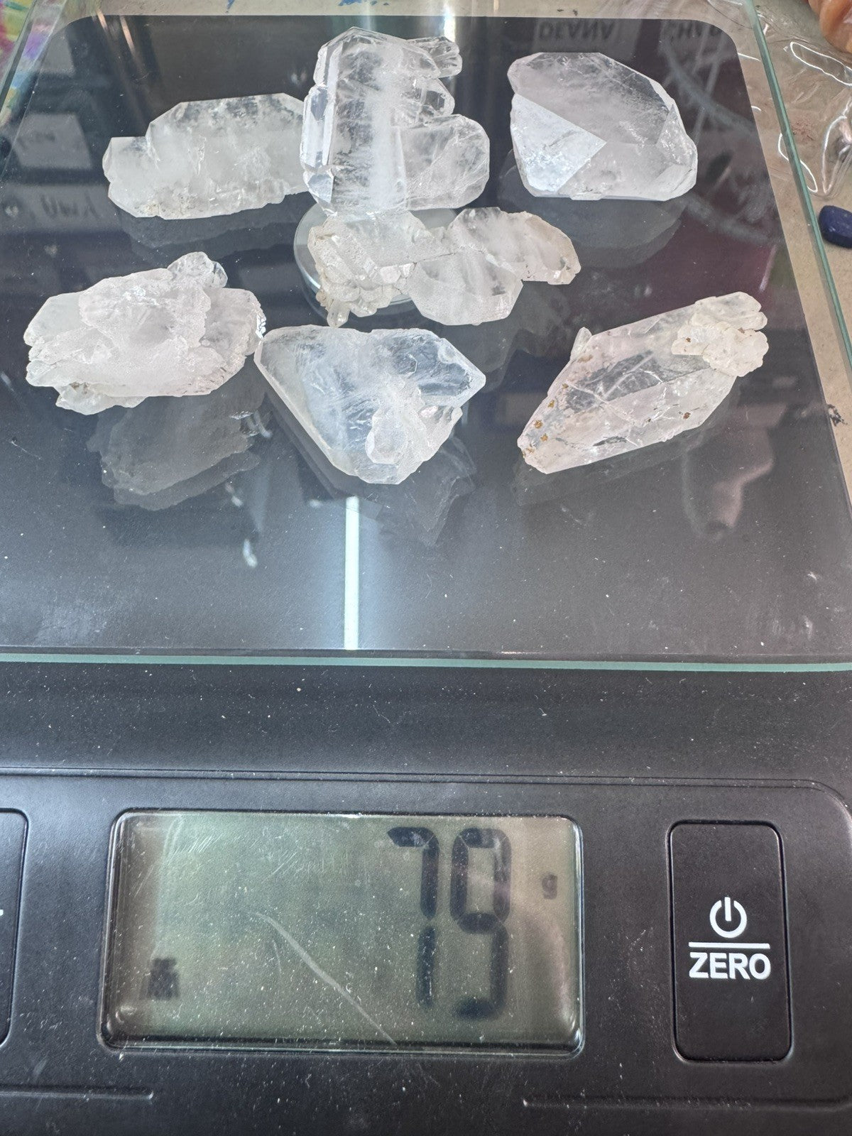 Very Rare A Grade Faden Quartz Cluster bag 79grams