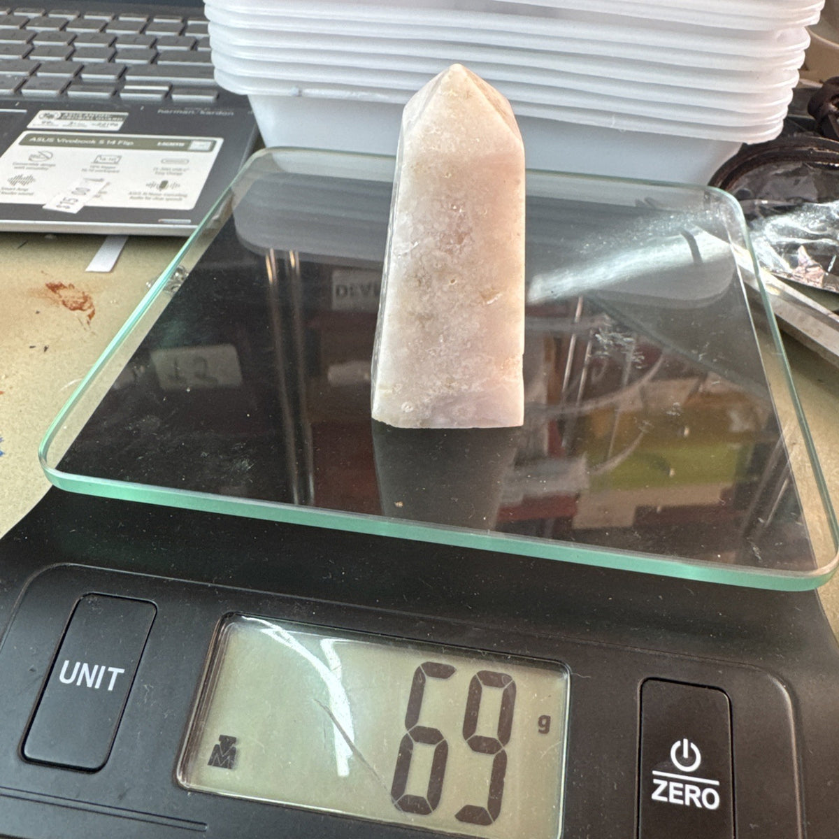 69 gram Flower Agate Crystal Tower