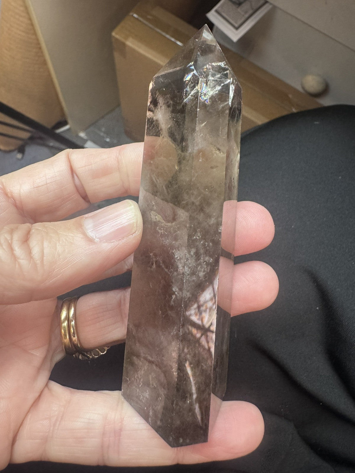 Smokey Quartz Tower – 147g     reiki meditation yoga