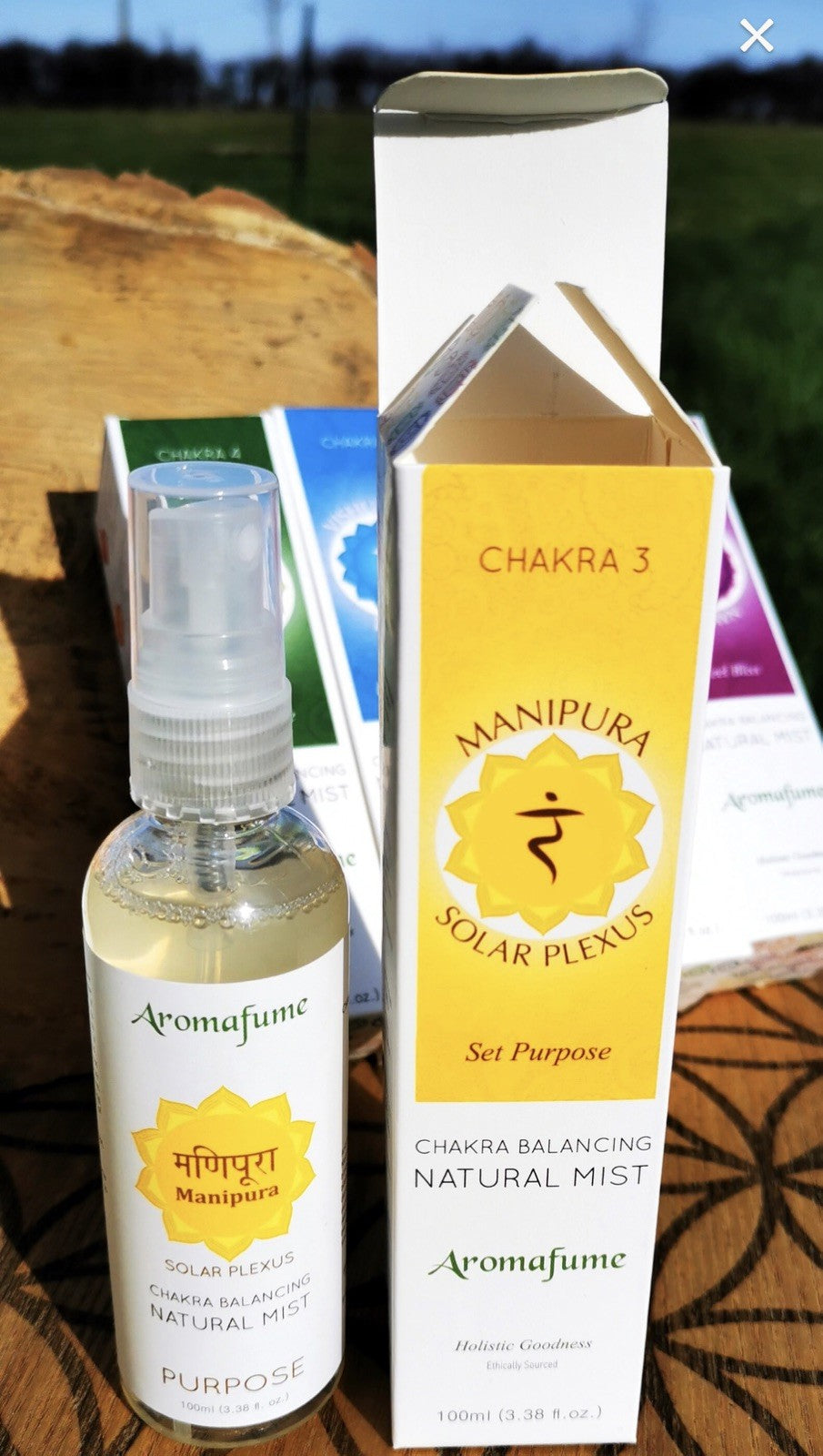 Aromafume Chakra 3 Manipura Solar Plexus Natural Mist Spray 100ml Meditate Reiki