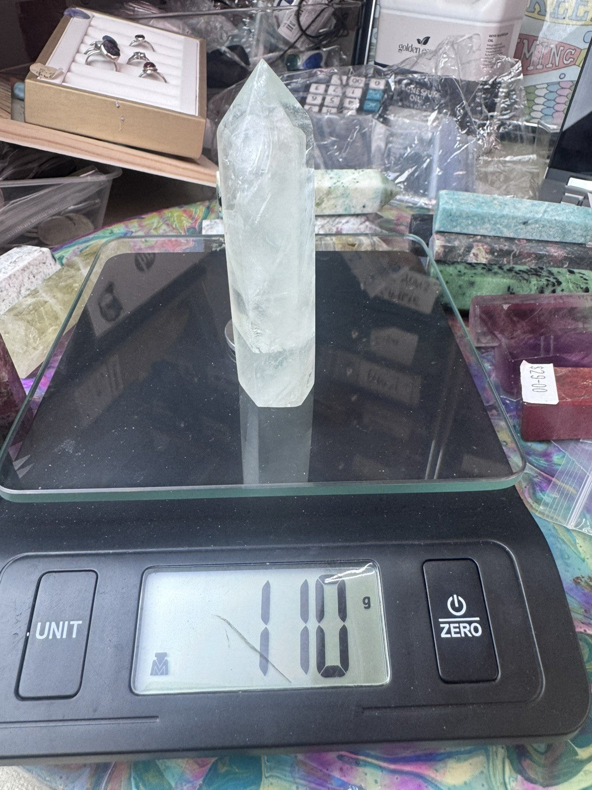 Green Fluorite Crystal Tower – 110g Natural Polished Stone reiki meditation