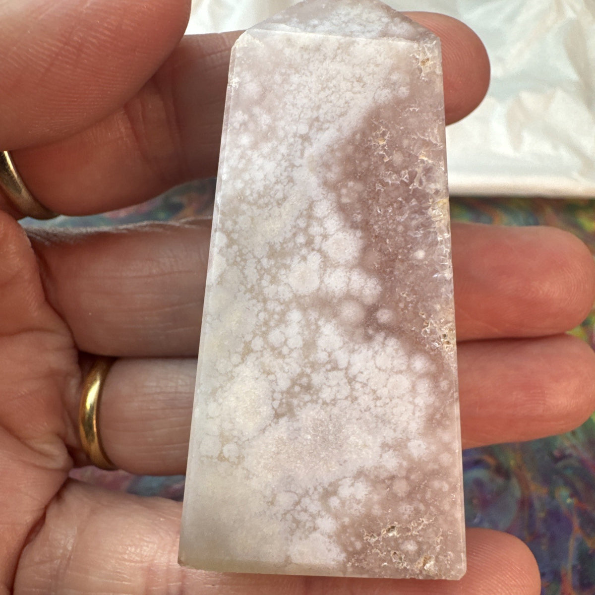72 gram Flower Agate Crystal Tower