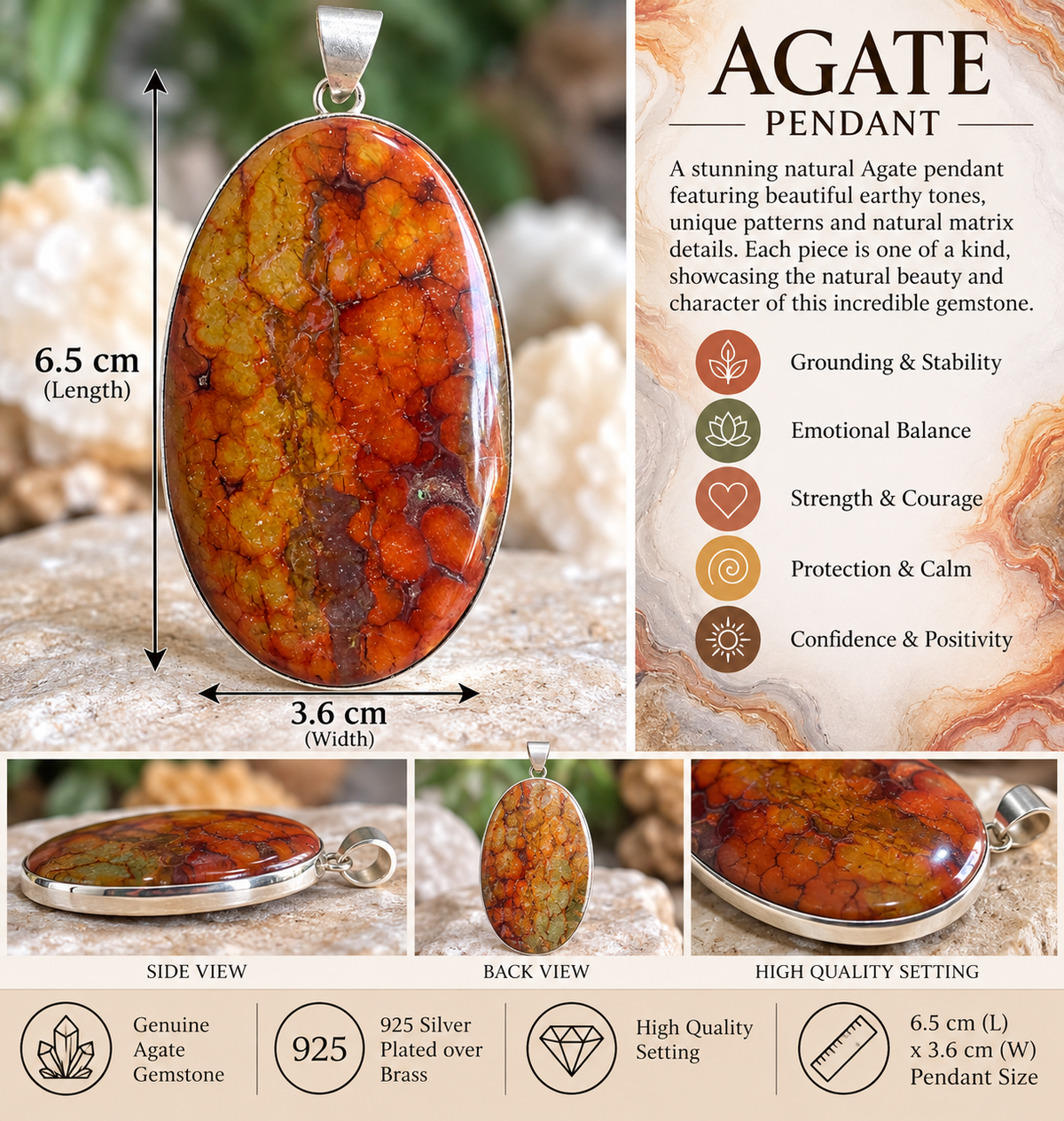 Agate Pendant $5