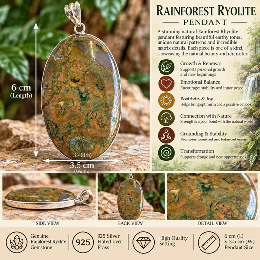 Rainforest ryolite Pendant
