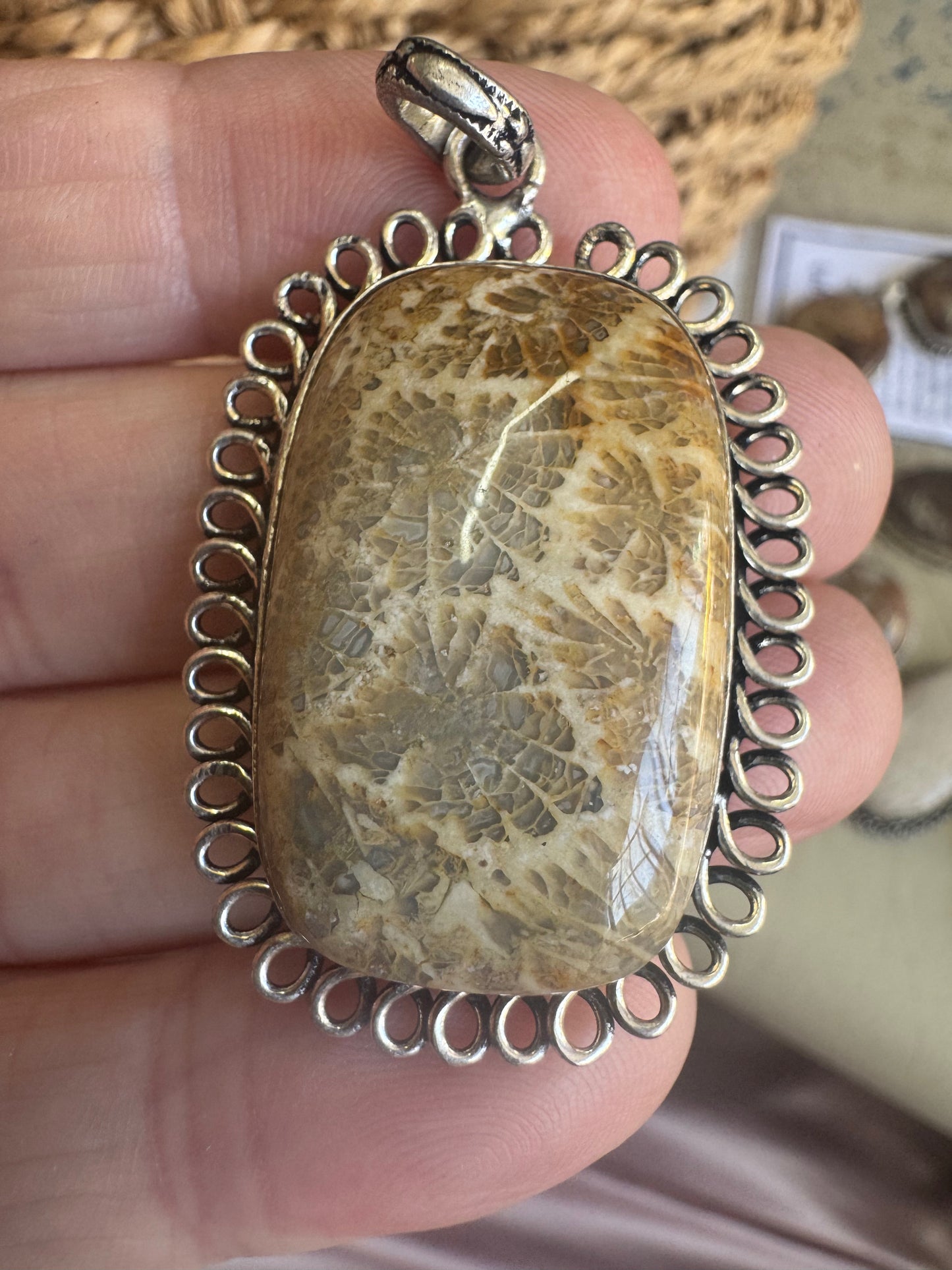 Fossil Coral Pendant $5
